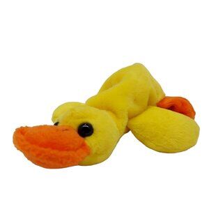 Peepah Yellow Duck 7" inch Stuffed Animal Beanie Bean Bag A&A Plush Toy